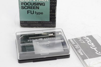 Contax Focusing Screen, FU Type (Split-Image & Microprism), for RTS/167 + Tweezers, Instructions keeper case & Box
