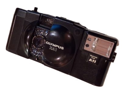 Olympus XA1 35mm Selenium Metered Compact Point-&-Shoot camera with removable A11 Flash + Original instructions