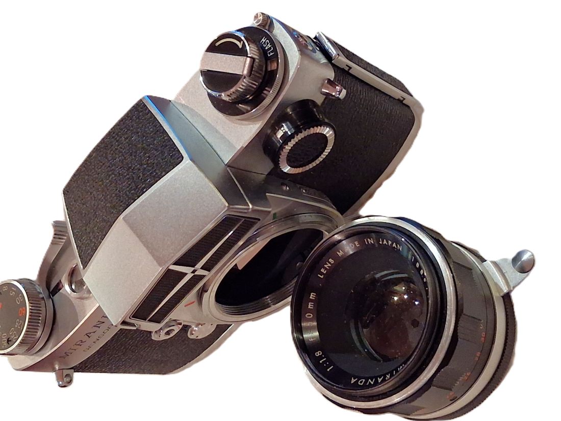 Miranda Sensorex 35mm SLR, chrome + 50mm f1.8 Auto Miranda bayonet