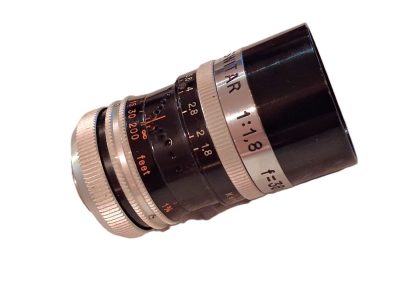 Kern 36mm f1.8 Switar D mount lens (for 8mm cine) + Original lens hood
