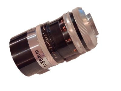 Kern 36mm f1.8 Switar D mount lens (for 8mm cine) + Original lens hood