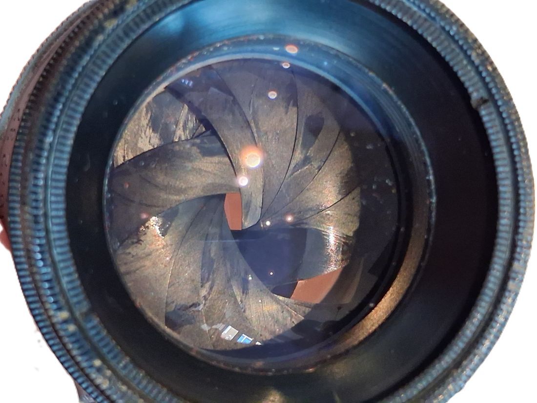 20260731-10 Ilex Optical Company 5.5 inch f4.5 coated enlarging lens with Iris Diaphragm